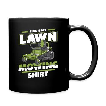 Lawn mower lawn mowing mower garden - Full Colour Mug - black - Right