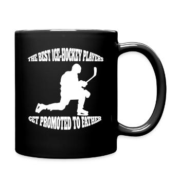 Ice Hockey Daddy Winter Sports Papa Ice Hockey Team - Full Colour Mug - black - Right