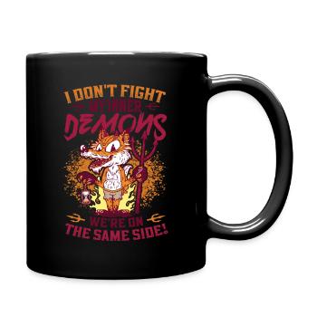 J’aime mes démons intérieurs, l’humour gothique. - Mug uni - noir - Droite