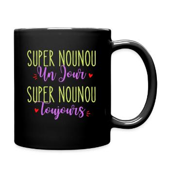 Nounou idee cadeau super nounou - Mug uni - noir - Droite