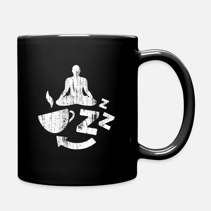 Coffee Yoga Sleep Repeat - Full Colour Mug - black
