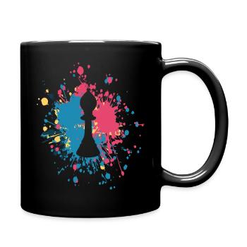 Echecs Bishop Color Splash - Mug uni - noir - Droite