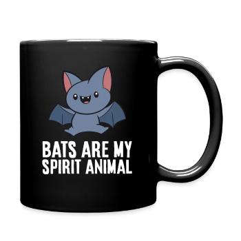 Les chauves-souris sont mon animal d’âme - Mug uni - noir - Droite