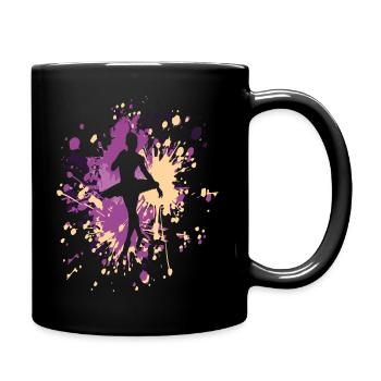 Dance Ballerina Color Splash - Full Colour Mug - black - Right