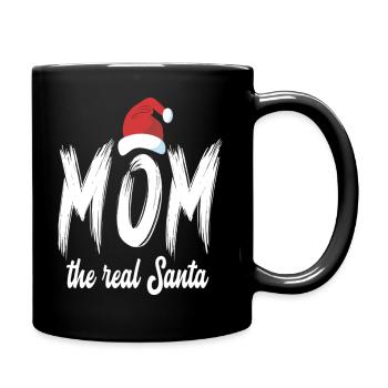 Christmas Mom the real Santa - Full Colour Mug - black - Right