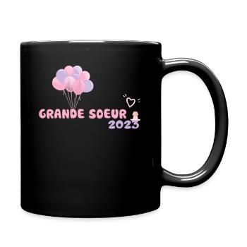 Grande Soeur 2023 Idée Cadeau Annonce Grossesse - Mug uni - noir - Droite