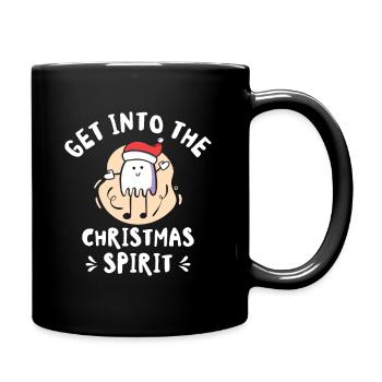 Christmas Cute Ghost Halloween Christmas Spirit - Full Colour Mug - black - Right