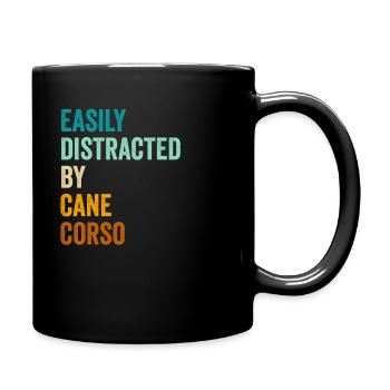Facilement distrait par Cane Corso - Mug uni - noir - Droite