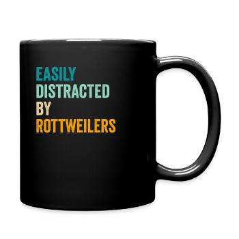 Easily Distracted By Rottweilers - Full Colour Mug - black - Right