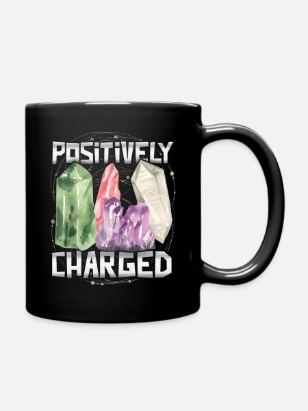 Cristal, positif chargé, ésotérisme guérisseur - Mug uni - noir