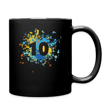 Splash couleur numéro 10 - Mug uni - noir - Droite