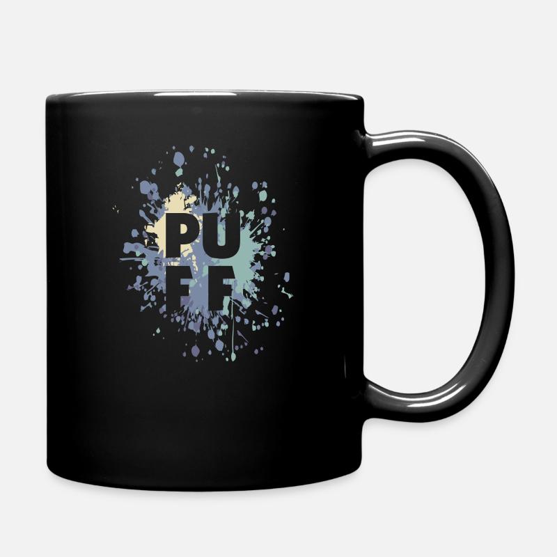 Geiler Puff Farbspritzer - Tasse einfarbig - Schwarz