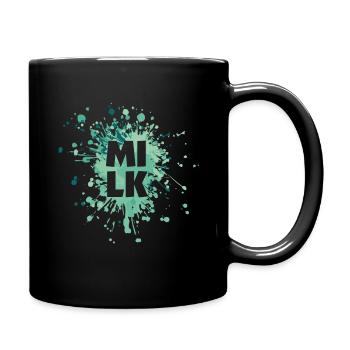 Milk Letter Color Splash - Full Colour Mug - black - Right