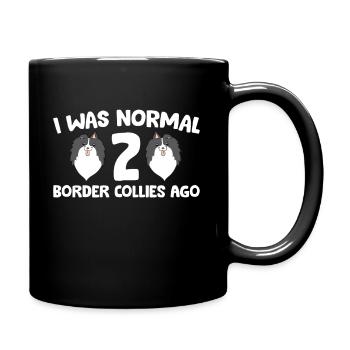 Border Collie Propriétaire J’étais normal 2 Border Collies - Mug uni - noir - Droite