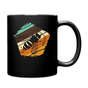 Imkerei Biene Retro Honig Bienenzucht Imker - Tasse einfarbig - Schwarz - Rechts