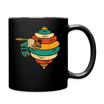 Imkerei Biene Retro Honig Bienenzucht Imker - Tasse einfarbig - Schwarz - Rechts