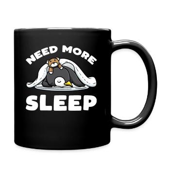 Besoin de plus de sommeil Jouet en peluche Pingouin endormi - Mug uni - noir - Droite