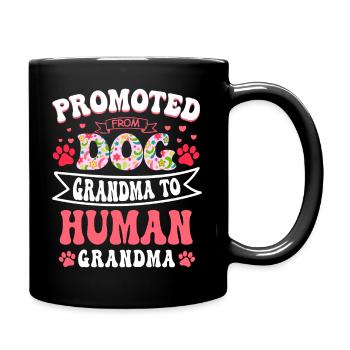 Promu de grand-mère chienne à grand-mère humaine Oma - Mug uni - noir - Droite