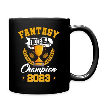 Trophée d’or du champion de football Fantasy 2023 - Mug uni - noir - Droite
