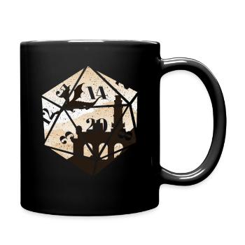RPG RPG Tabletop Rollenspiele Gamer Würfel Rolle - Tasse einfarbig - Schwarz - Rechts