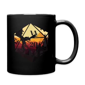 RPG RPG Tabletop Gamer Rollenspiele Drache - Tasse einfarbig - Schwarz - Rechts
