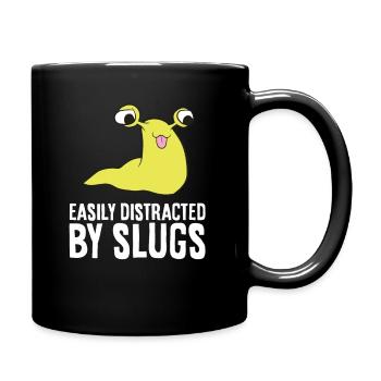 Banana Slug Easily Distracted By Slugs - Full Colour Mug - black - Right