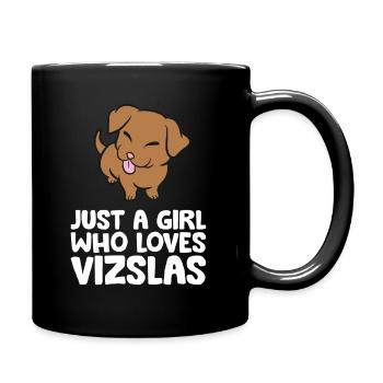 Juste une fille qui aime Vizslas - Mug uni - noir - Droite