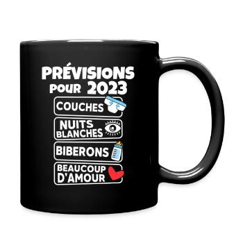 Prévisions pour 2023 Humour Futur Papa pour 2023 - Mug uni - noir - Droite