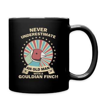 Gouldamadine Estrildidae Gouldian Finch Retro - Tasse einfarbig - Schwarz - Rechts