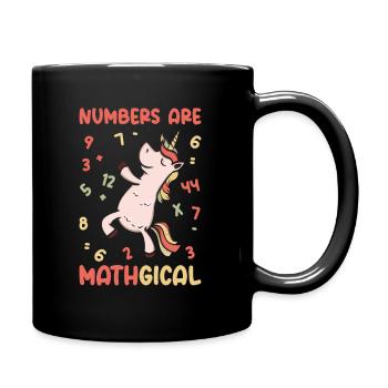 Mathématiques Nombre Amoureux Licorne Mathématiques - Mug uni - noir - Droite