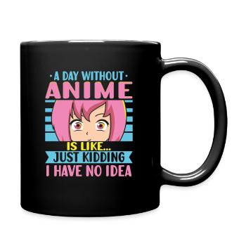 Anime Girl Manga Eyes Un jour sans anime - Mug uni - noir - Droite