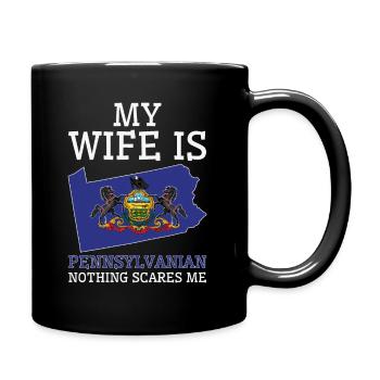 Rien ne me fait peur Pennsylvanian Wife - Mug uni - noir - Droite