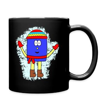 Winter Mutismus-Design - Tasse einfarbig - Schwarz - Rechts