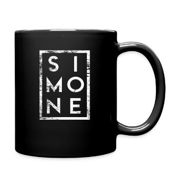 Simone Minimalismus - Tasse einfarbig - Schwarz - Rechts