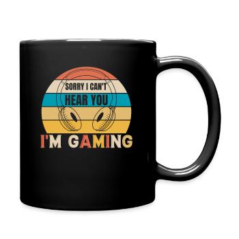 Im gaming - Gamer Design retro - Tasse einfarbig - Schwarz - Rechts