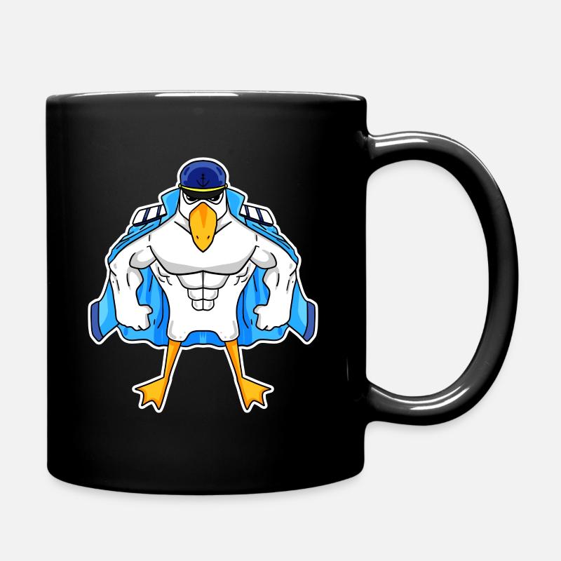 Mouette musclée Mouette Cadeau - Mug uni - noir