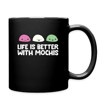 Life Is Better With Mochis - Full Colour Mug - black - Right
