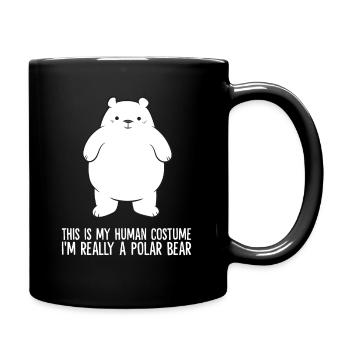 This Is My Human Costume I'm Really A Polar Bear - Full Colour Mug - black - Right