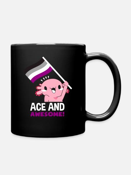 Asexuell Axolotl - Tasse einfarbig - Schwarz