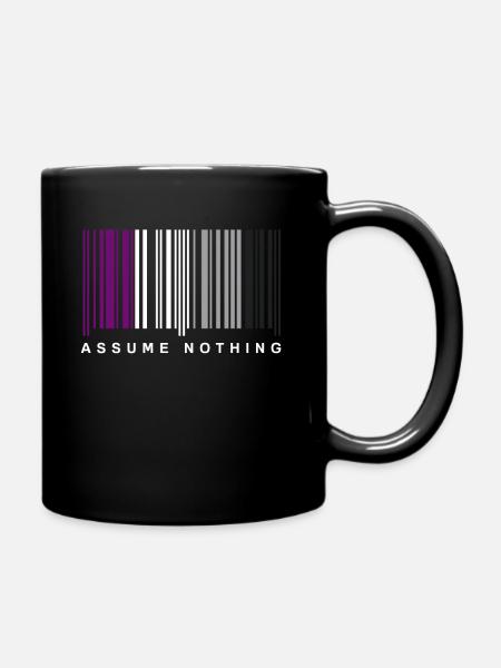 Asexuell Barcode - Tasse einfarbig - Schwarz