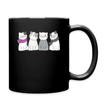 Asexuell Katzen - Tasse einfarbig - Schwarz - Rechts