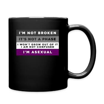 Asexuell Outing Asexualität Geschenk - Tasse einfarbig - Schwarz - Rechts