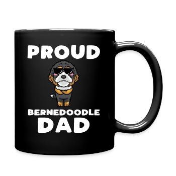 Bernedoodle Dog - Full Colour Mug - black - Right