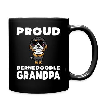 Bernedoodle Dog - Full Colour Mug - black - Right