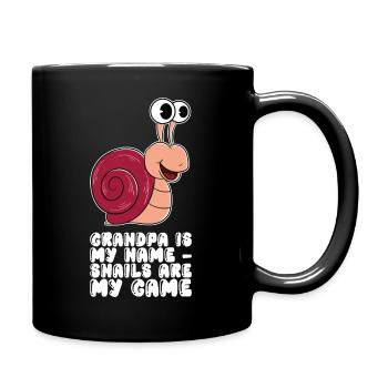 Grand-père est mon nom Escargots - Mug uni - noir - Droite