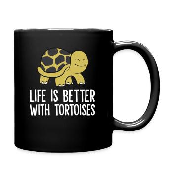 Tortoises As Pets Life Is Better With Tortoises - Full Colour Mug - black - Right