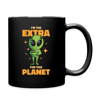 Alien Extrovert Extraterrestrial Beings Cool Alien - Full Colour Mug - black - Right
