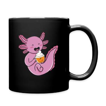 Axolotl Coffee Lover Pumpkin Spice Latte Axolotl - Full Colour Mug - black - Right