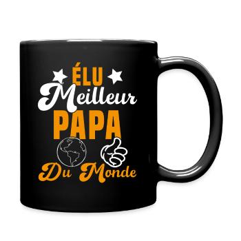 Élu Meilleur Papa Du Monde Fête Des Pères - Mug uni - noir - Droite