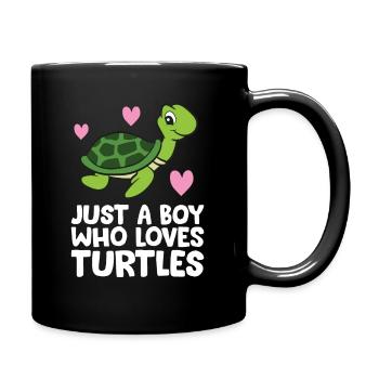 Just a Boy Who Loves Turtles - Full Colour Mug - black - Right